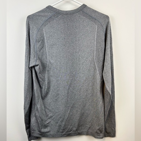 Lululemon Metal Vent tech Long Sleeve Shirt mens medium grey activewear gym - Picture 2 of 9